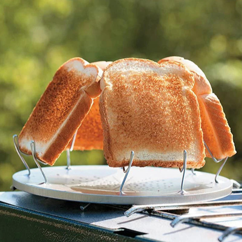 Simple Portable Stainless Steel Toast Rack Outdoor Camping Toaster F