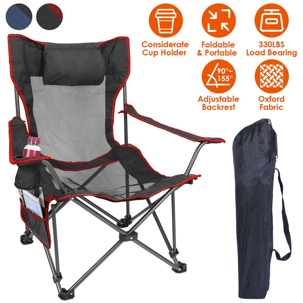 Foldable Camping Chair 330LBS Load