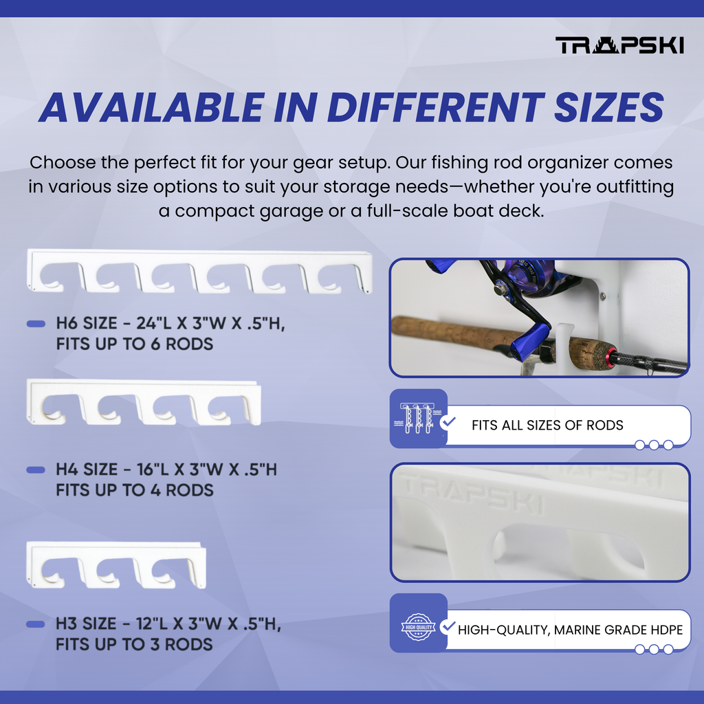 Fishing Rod Rack | Wall or Ceiling Mounted
