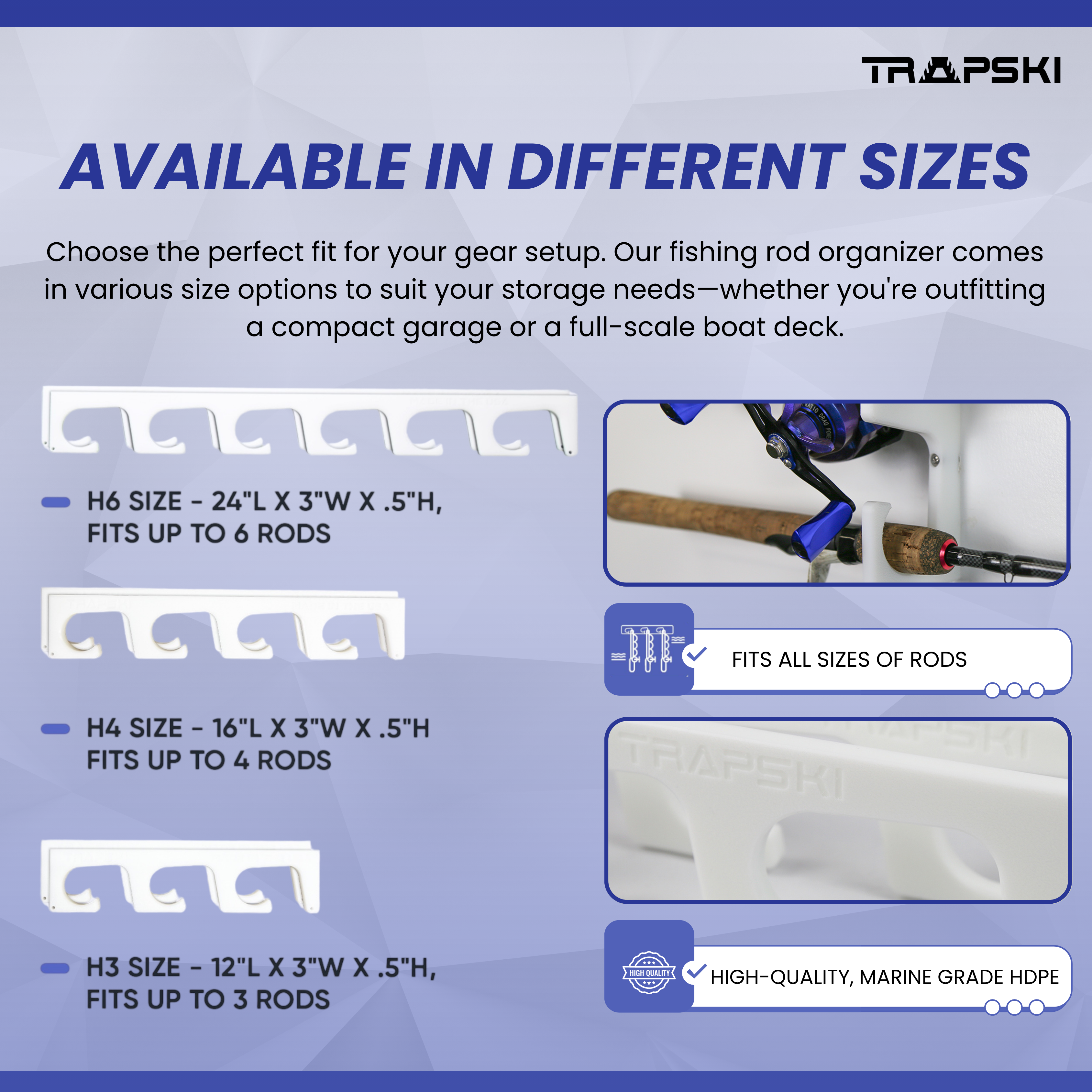 Fishing Rod Rack | Wall or Ceiling Mounted