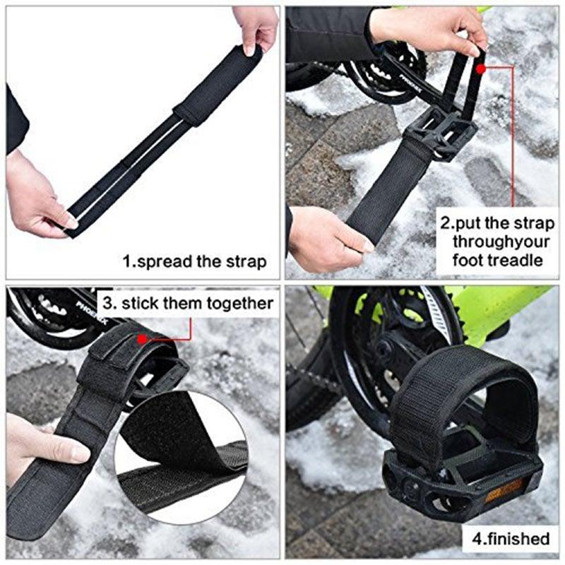 1pair Nylon Bicycle Pedal Straps Toe Clip Foot Strap Belt
