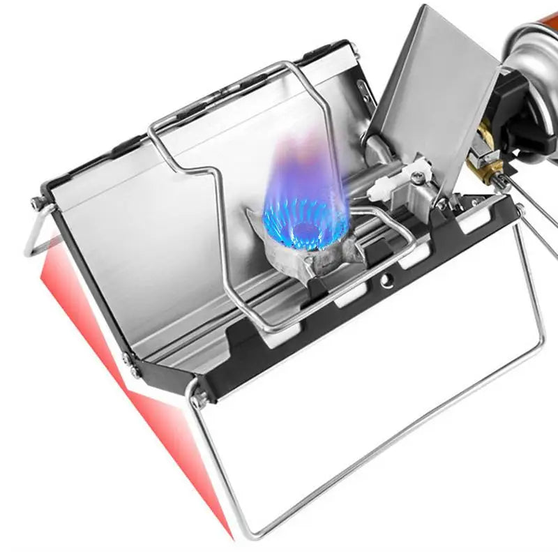 Portable Folding Mini Cassette Stove Windproof 2600W Camping Gas Stove