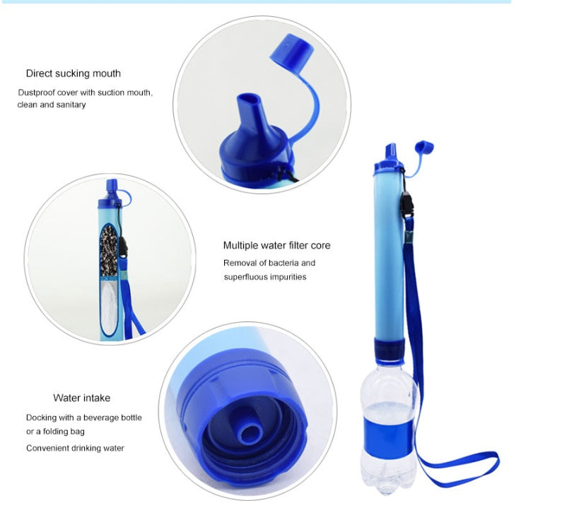 Water Filters Straw Hiking Camping Outdoor Travel Personal Emergency Survival Tools