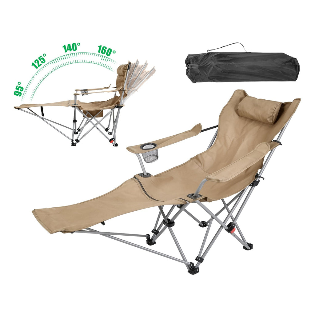 Reclining Camping Chair with Footrest