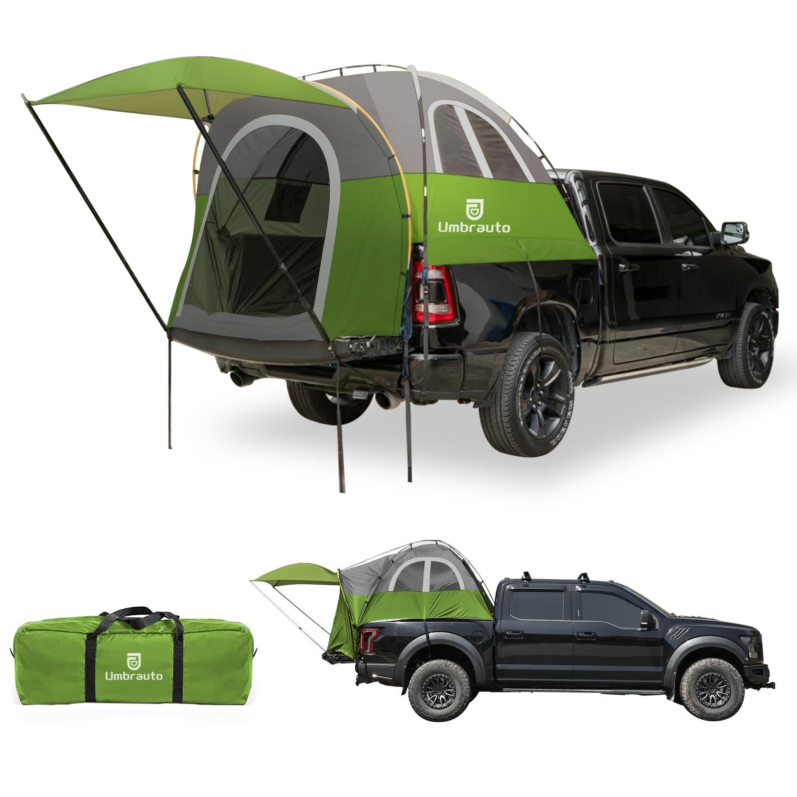Umbrauto Truck Bed Tent with Awning,Fits 6.4-6.7 ft Truck Beds