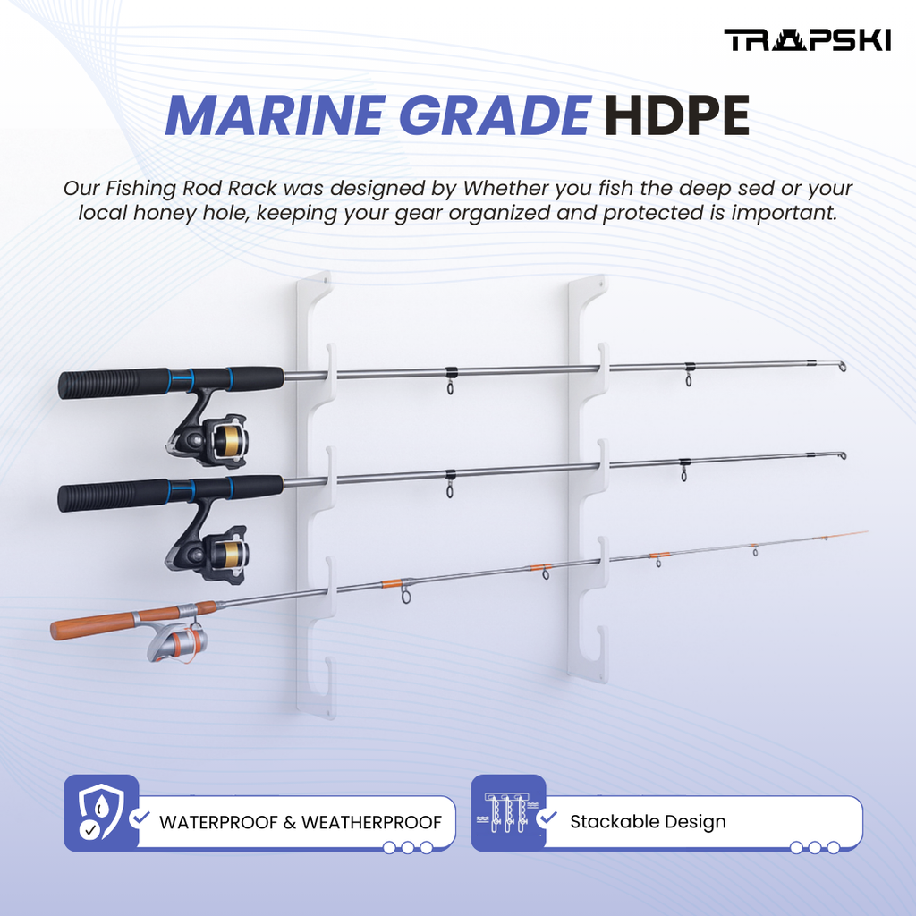 Fishing Rod Rack | Wall or Ceiling Mounted