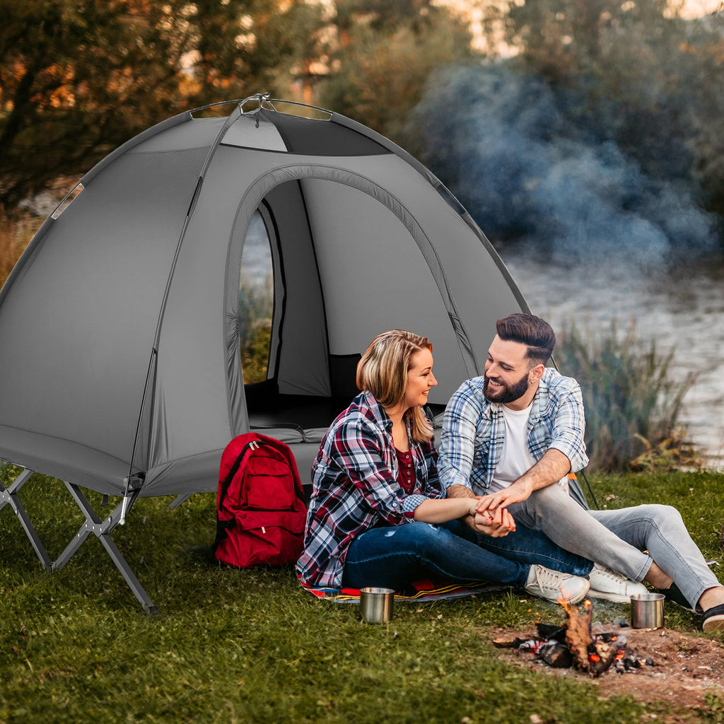 2-Person Camping Cot Tent Foldable Off-Ground