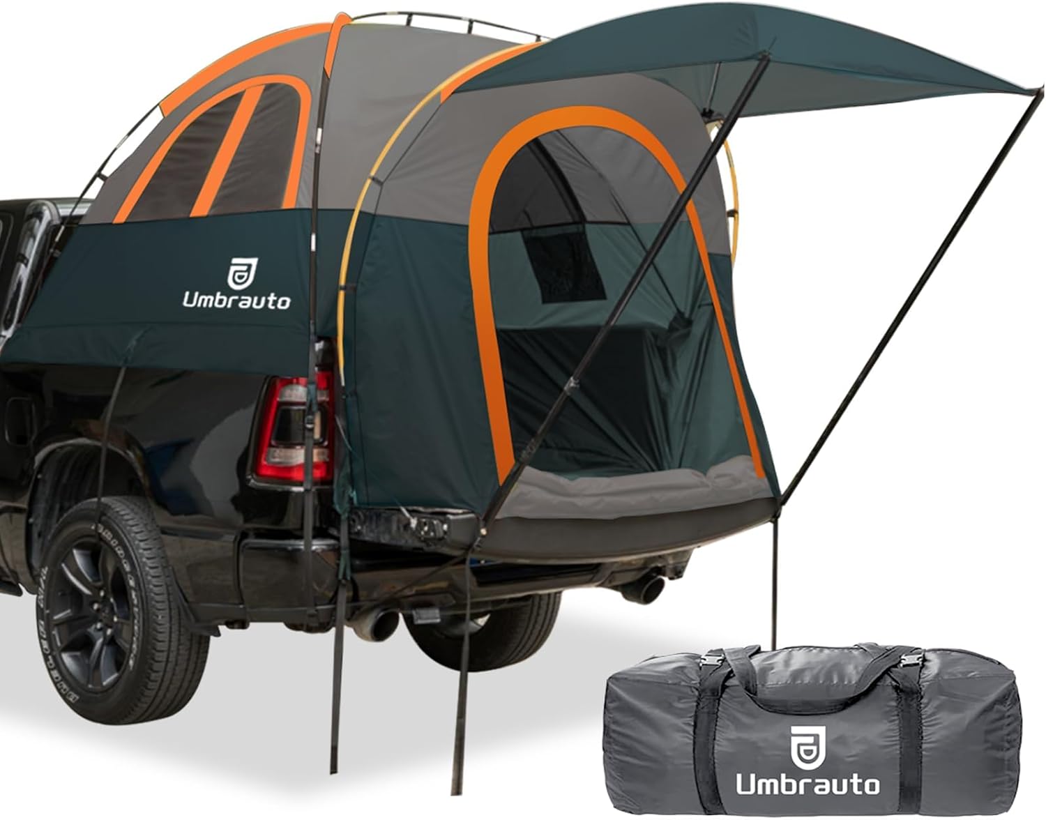 Umbrauto Truck Bed Tent with Awning,Fits 6.4-6.7 ft Truck Beds