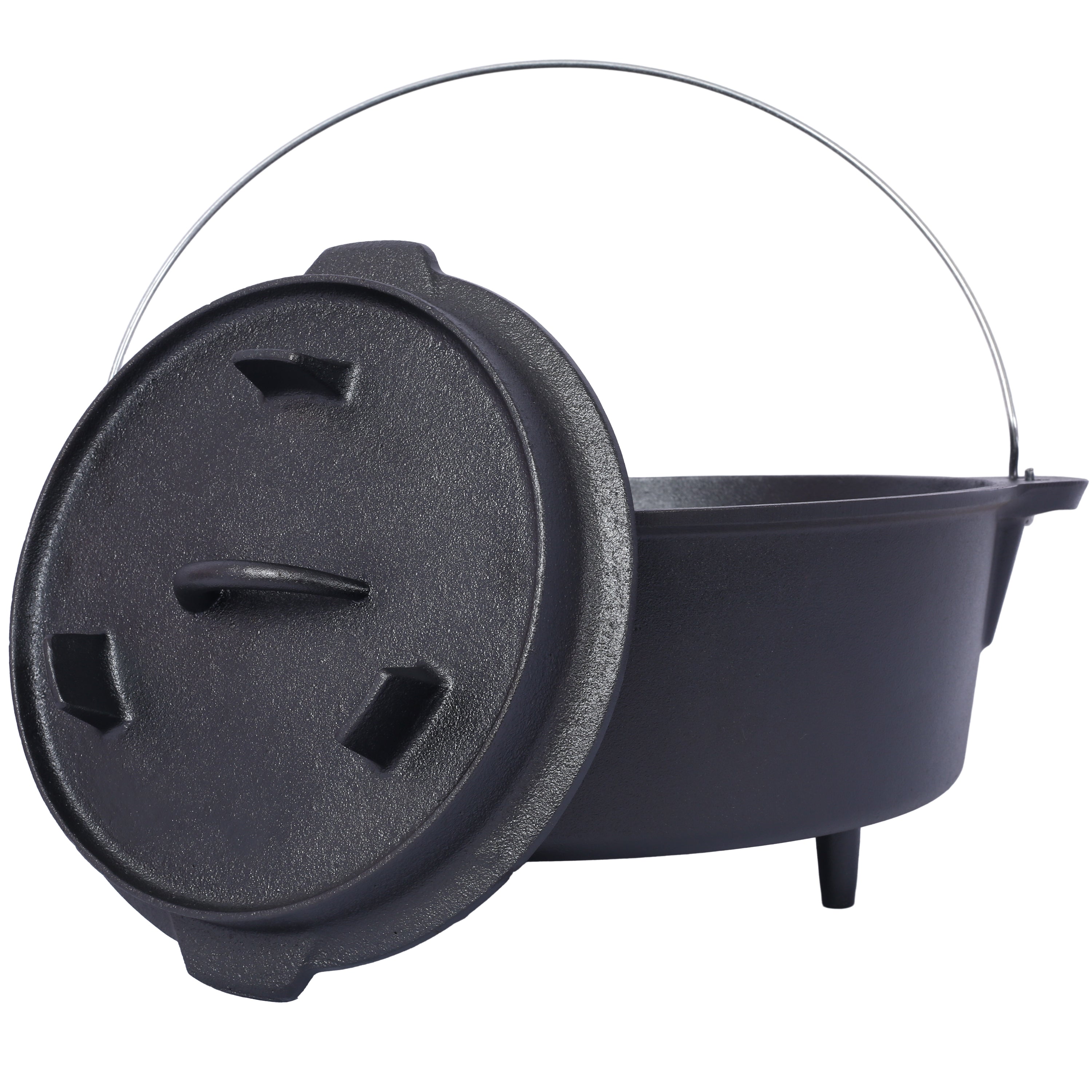 pre-Seasoned Cast Iron Dutch Oven With Skillet Lid 12 Quart