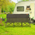 3 Person Folding Camping Chair with 2 Cup Holders