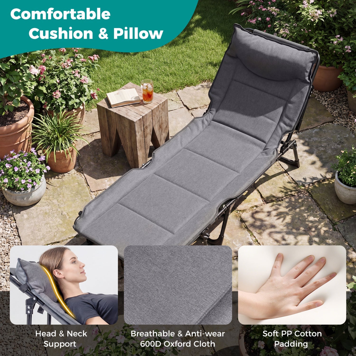 3 in 1 Folding Camping Cot
