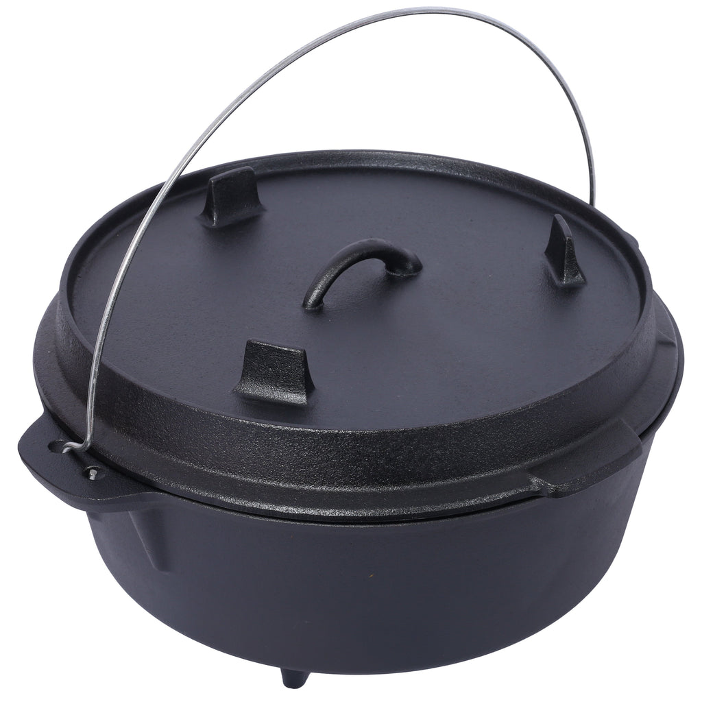 pre-Seasoned Cast Iron Dutch Oven With Skillet Lid 12 Quart