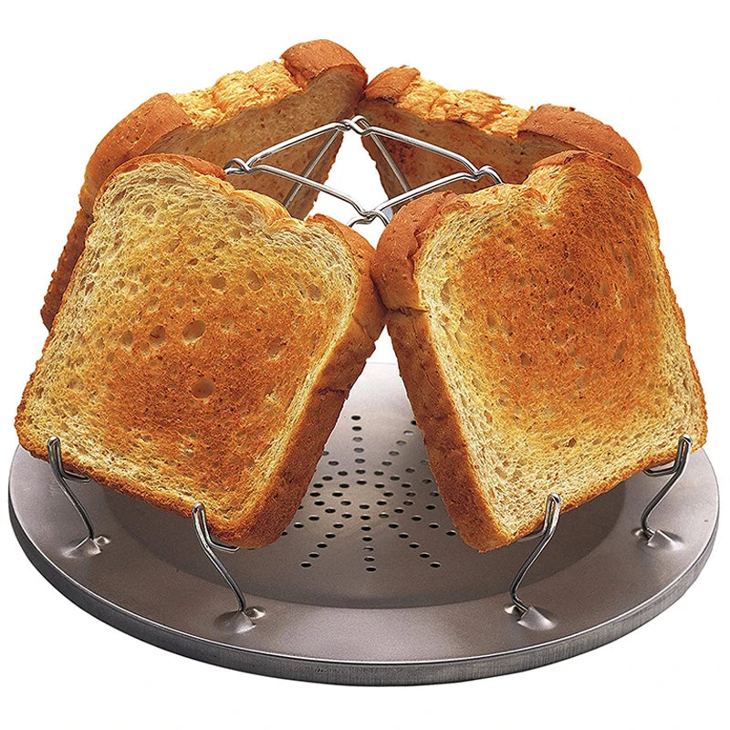 Simple Portable Stainless Steel Toast Rack Outdoor Camping Toaster F