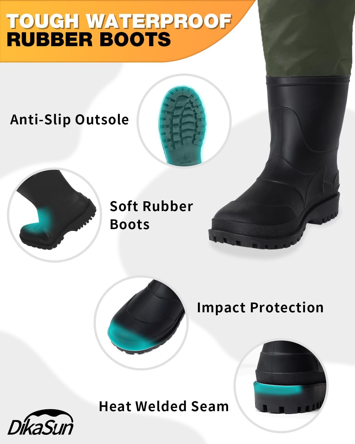 DikaSun Chest Waders with Boots