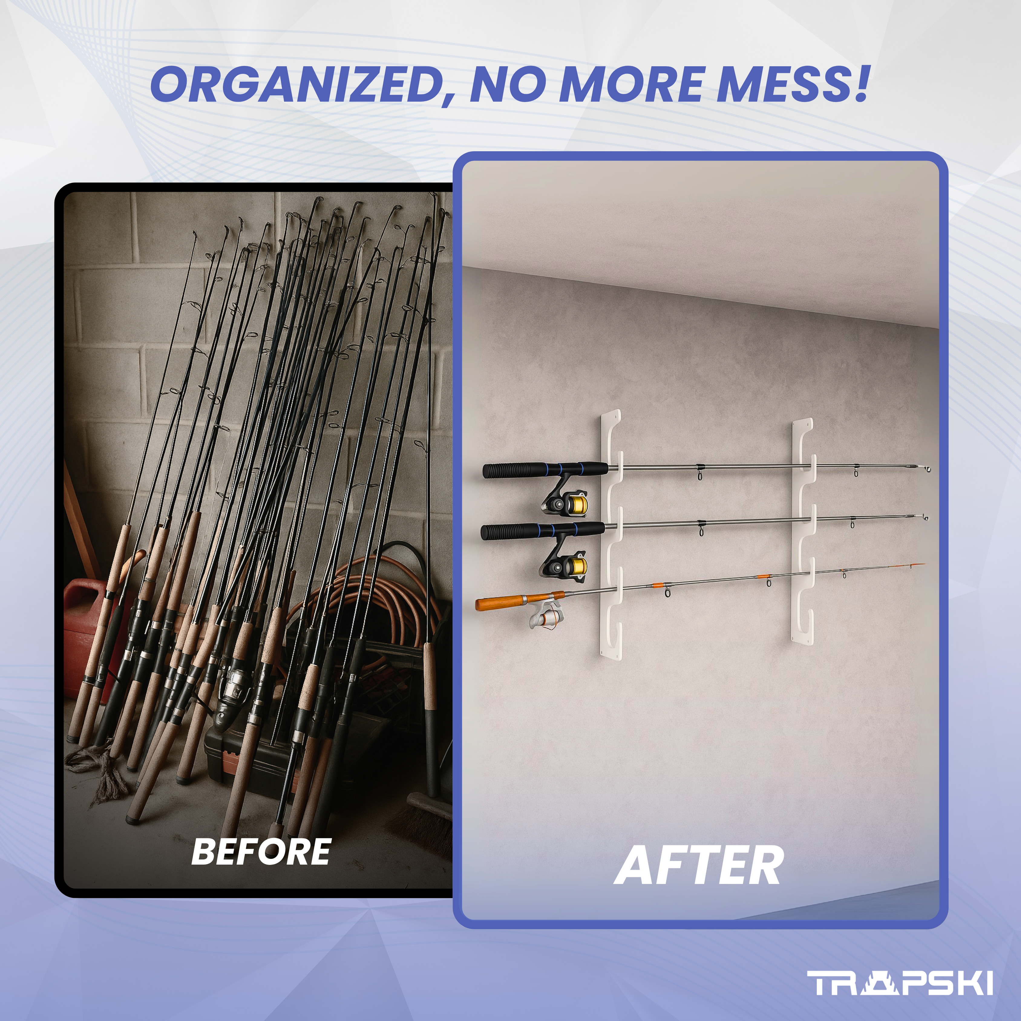 Fishing Rod Rack | Wall or Ceiling Mounted