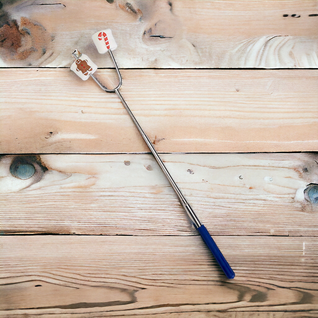 Extendable Roasting Stick Telescopic Campfire Skewer Up To 35in