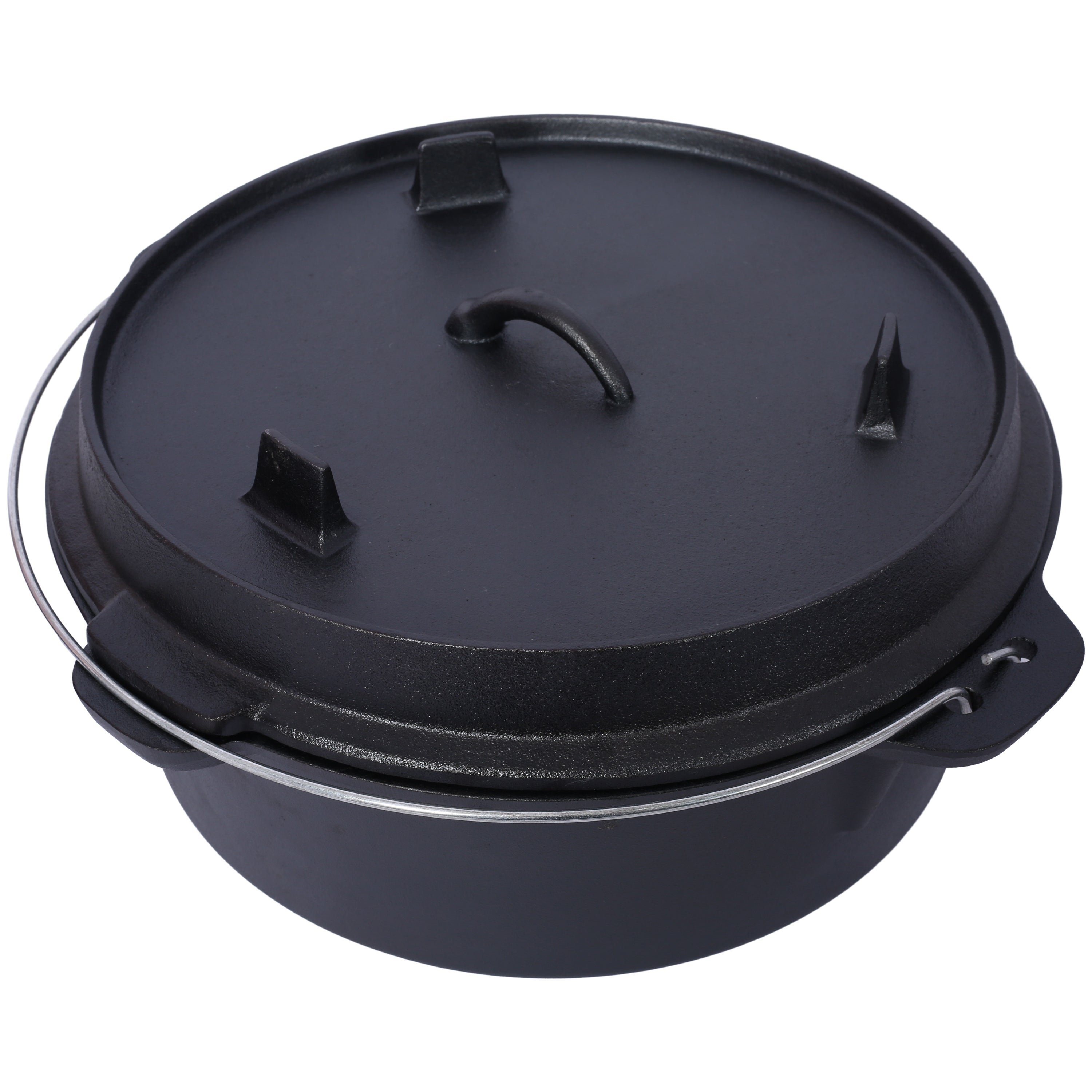 pre-Seasoned Cast Iron Dutch Oven With Skillet Lid 12 Quart