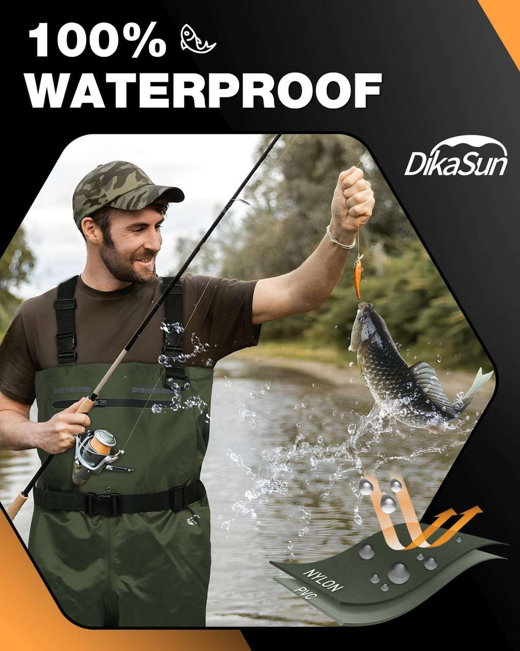 DikaSun Chest Waders with Boots