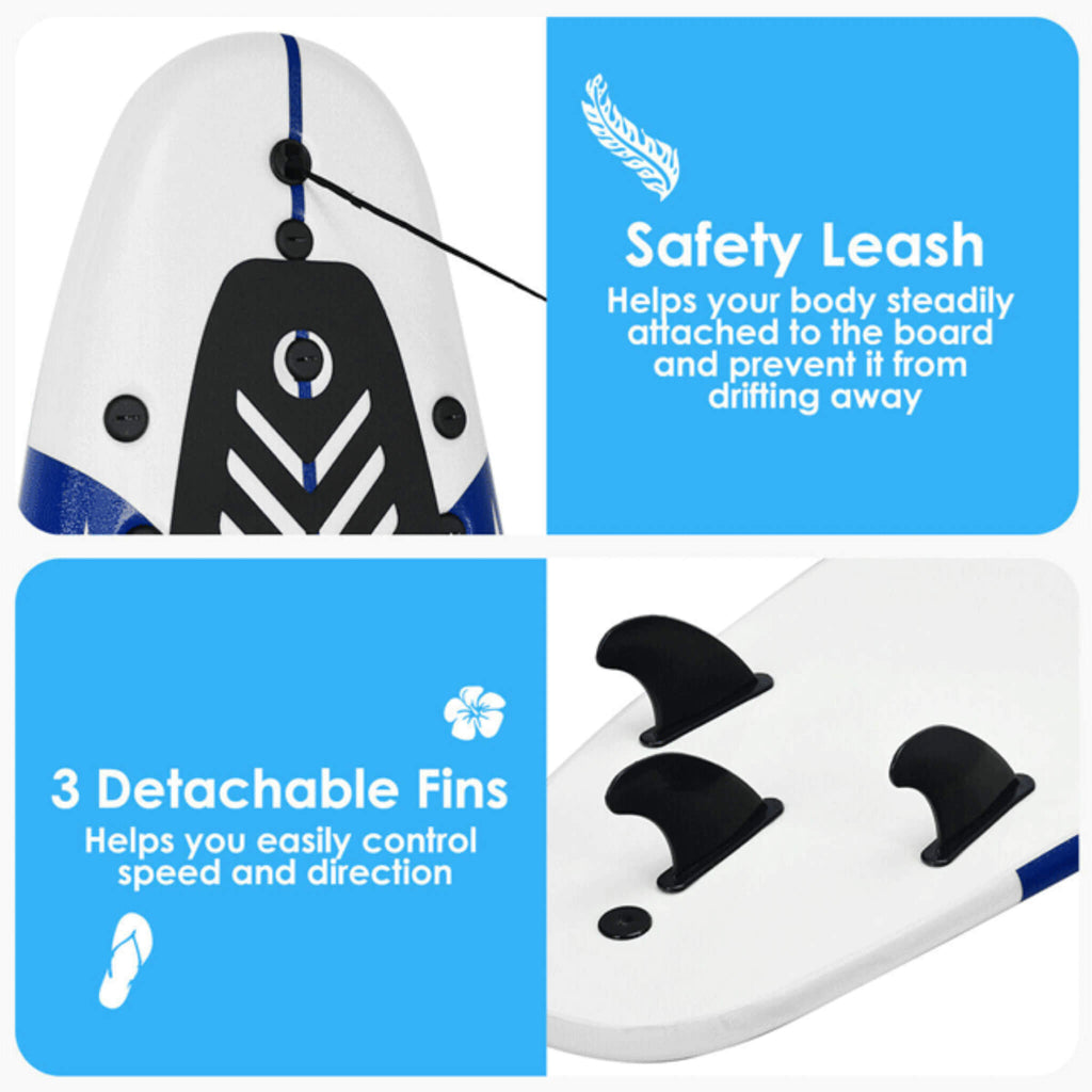 6FT Inflatable  Stand Up Paddle SUP Surfboard