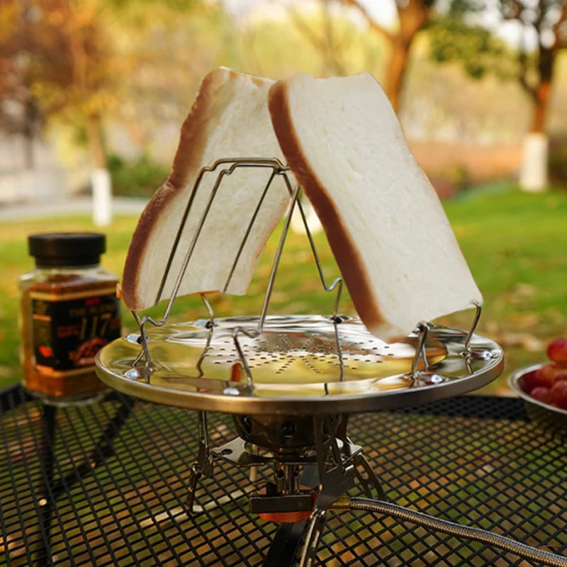 Simple Portable Stainless Steel Toast Rack Outdoor Camping Toaster F