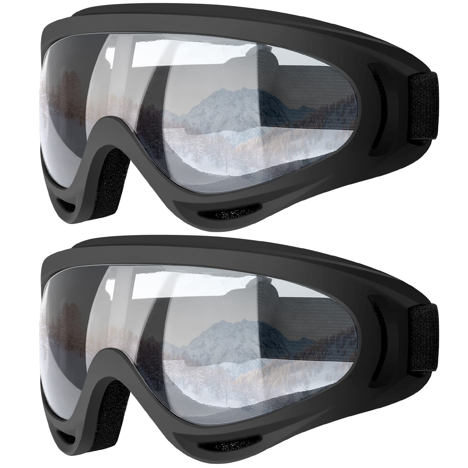 COOLOO Ski Goggles, 2 Pack Snow Goggles