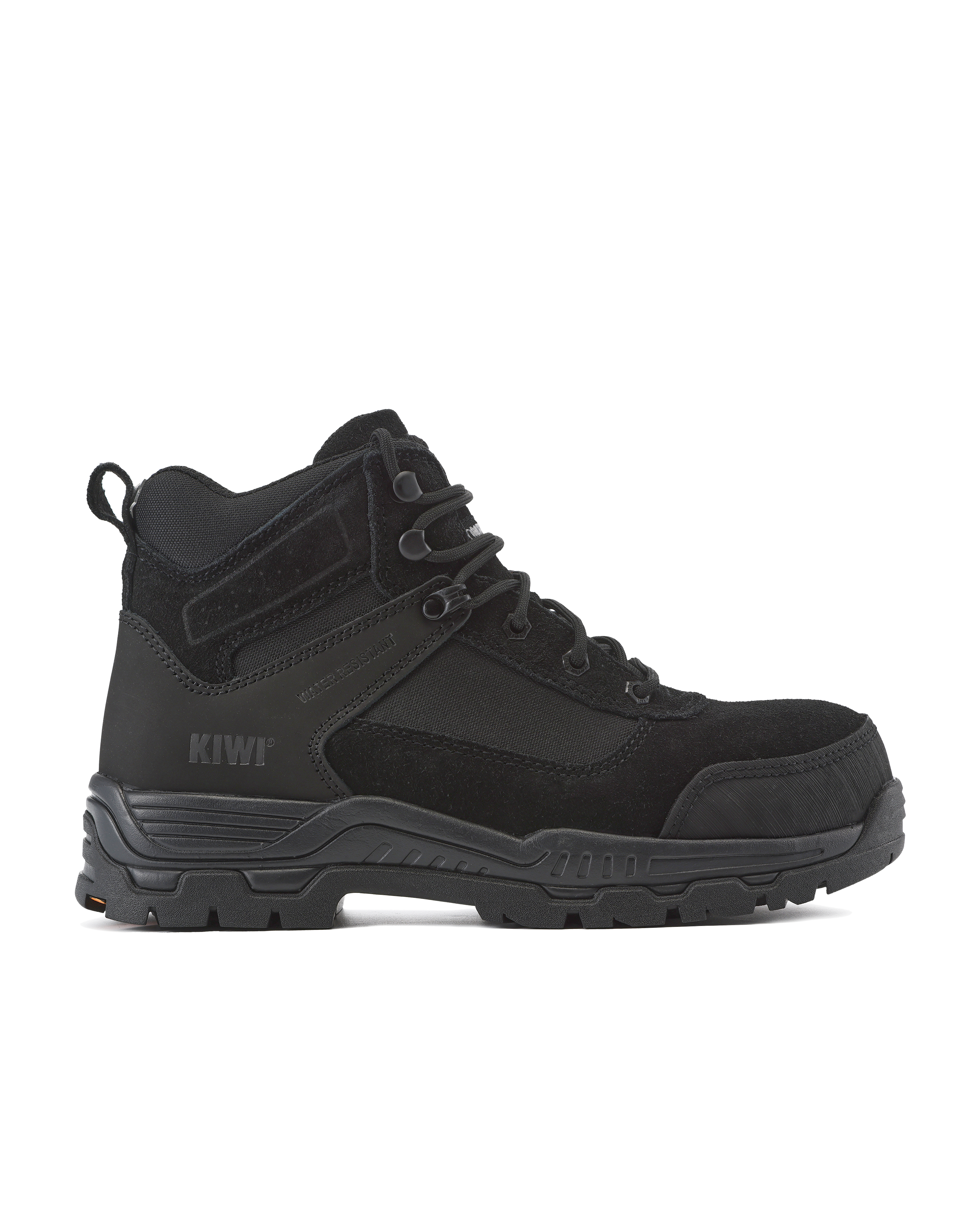 Kiwi Trek Black Suede/Nylon 5" Composite Toe Water Resistant Work Boots