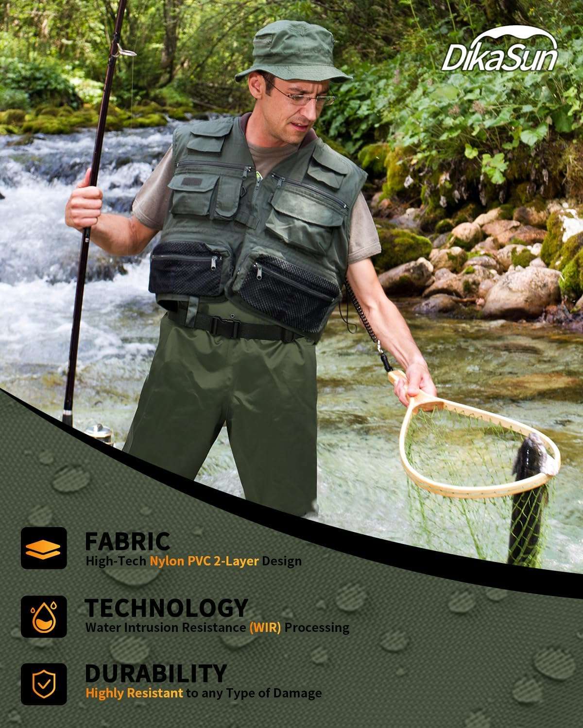 DikaSun Chest Waders with Boots