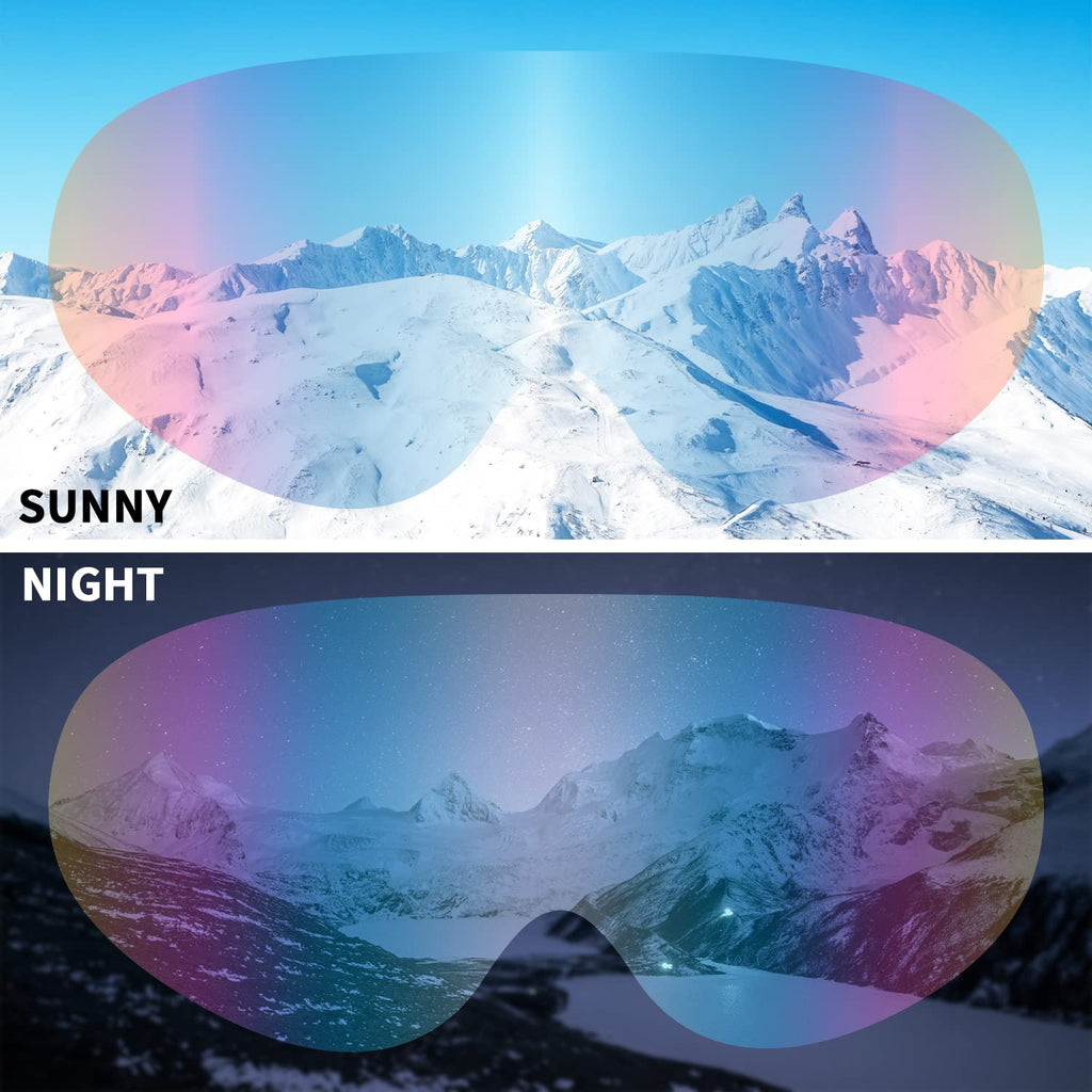 COOLOO Ski Goggles, 2 Pack Snow Goggles