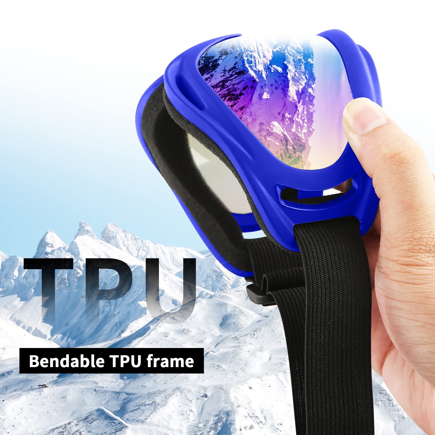 COOLOO Ski Goggles, 2 Pack Snow Goggles