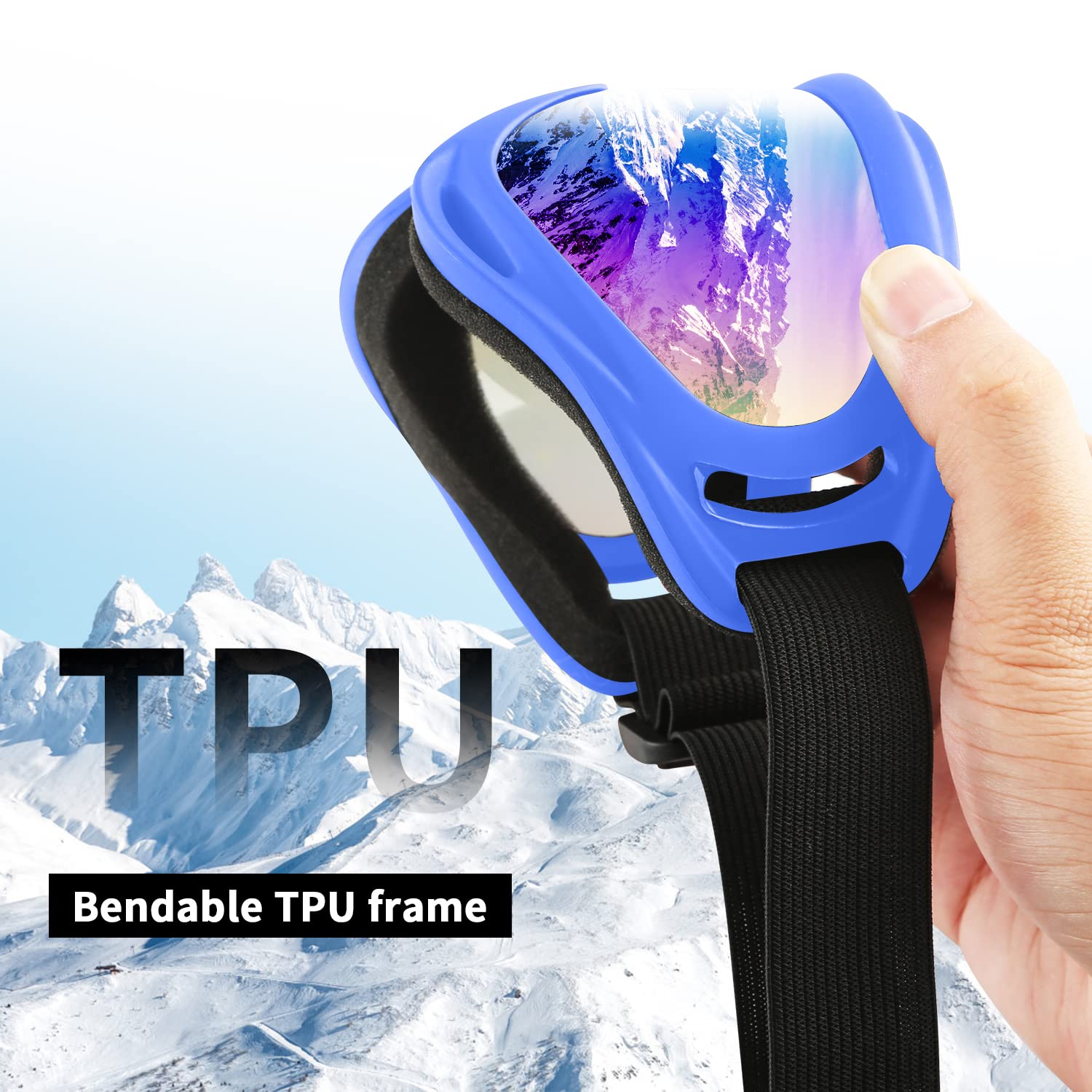 COOLOO Ski Goggles, 2 Pack Snow Goggles