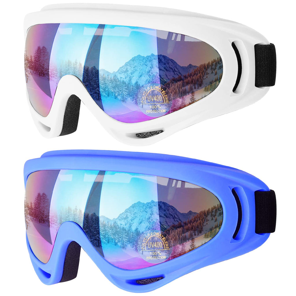COOLOO Ski Goggles, 2 Pack Snow Goggles