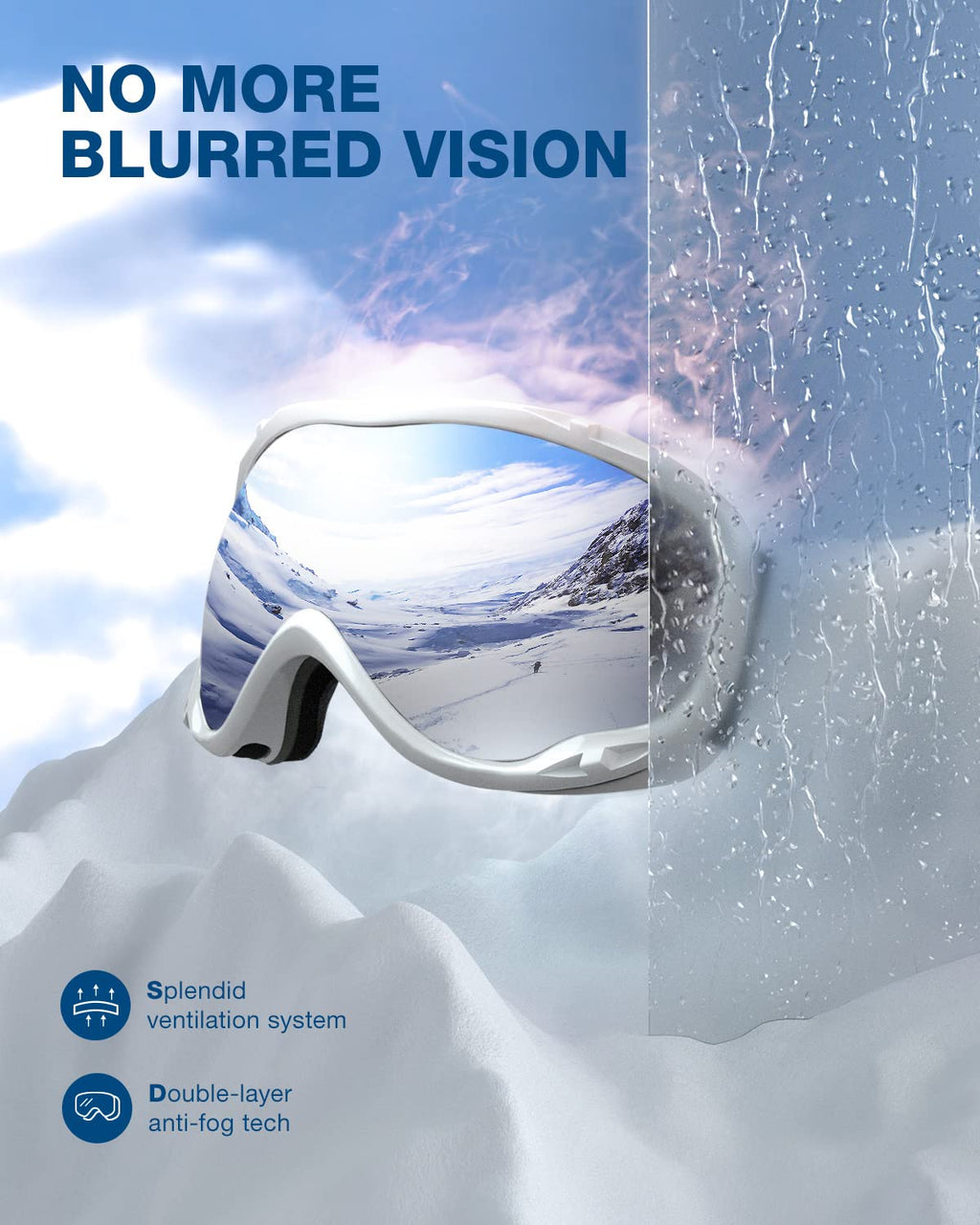 ZIONOR Lagopus Ski Snowboard Goggles