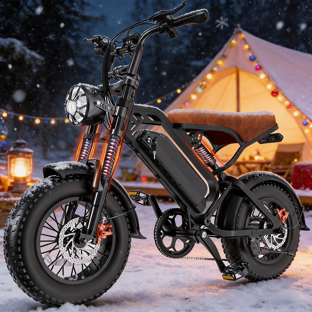 749W 27.9MPH All-Terrain Electric Mountain Bike For Adults -16" Heavy-Duty Alloy Steel Frame