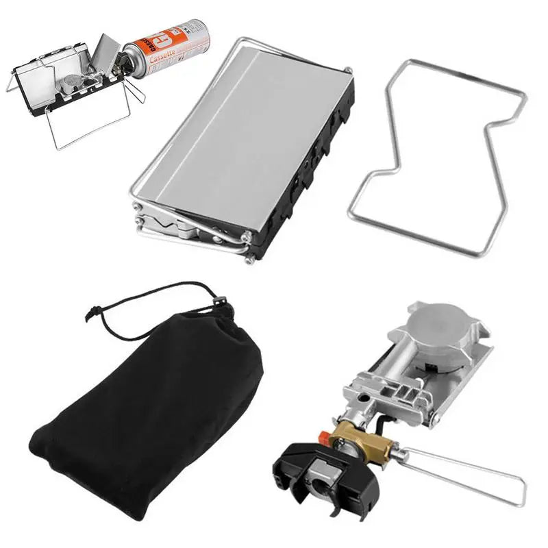 Portable Folding Mini Cassette Stove Windproof 2600W Camping Gas Stove