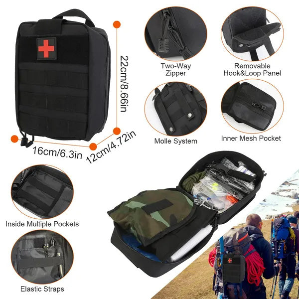 121Pcs Survival Kit for Outdoor Adventure - Professional Emergency Gear & Tactical First Aid