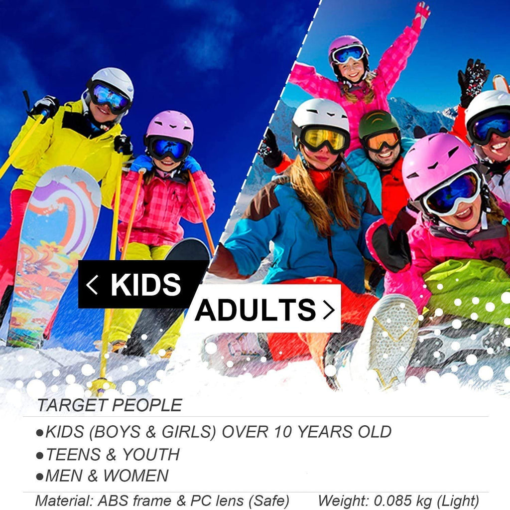 COOLOO Ski Goggles, 2 Pack Snow Goggles