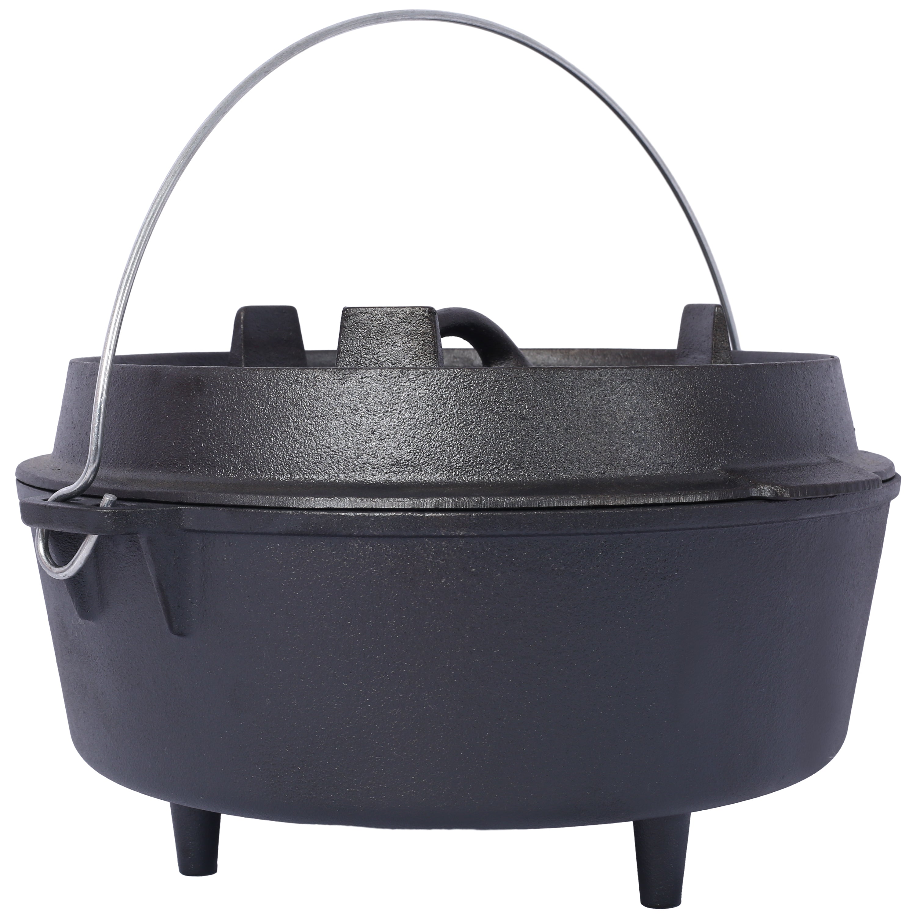 pre-Seasoned Cast Iron Dutch Oven With Skillet Lid 12 Quart
