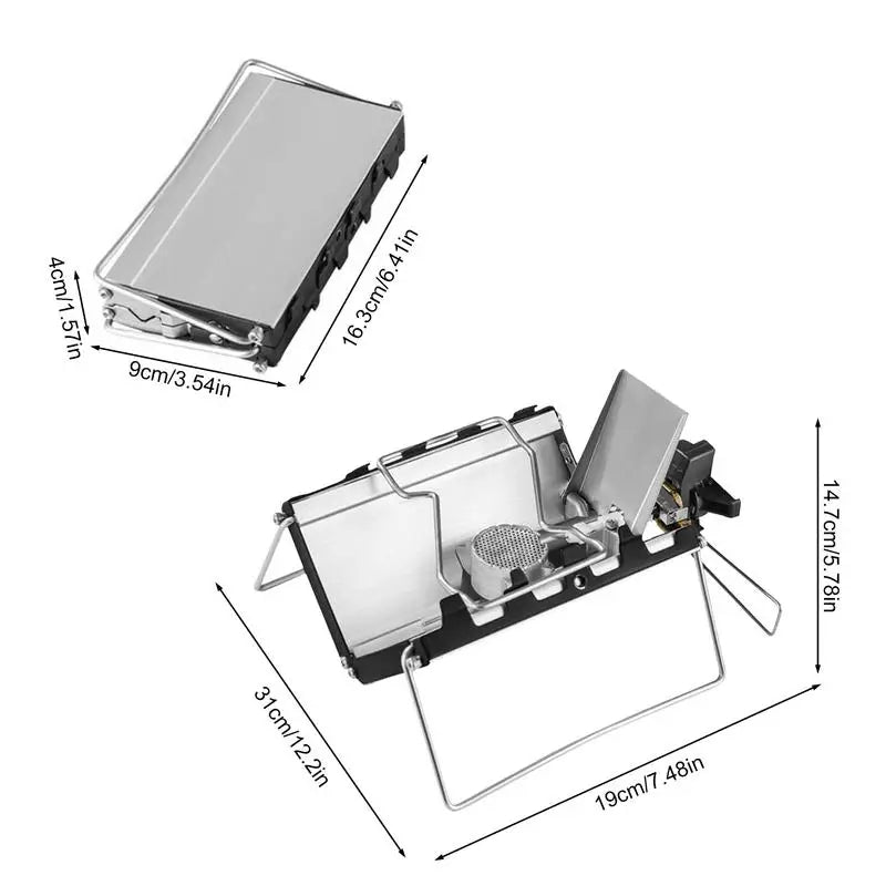 Portable Folding Mini Cassette Stove Windproof 2600W Camping Gas Stove