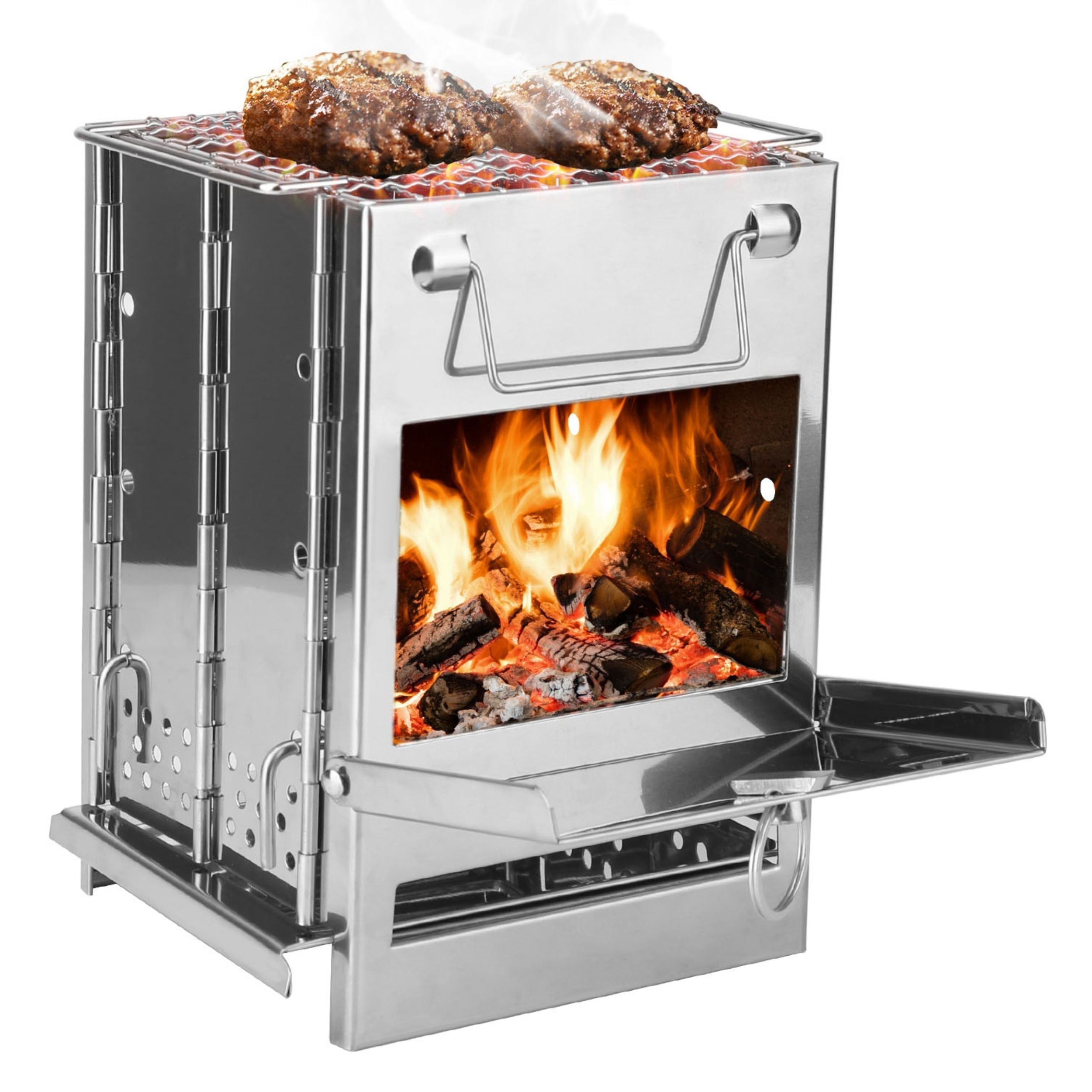 Portable Folding Charcoal Stove - Ideal for Camping & Hiking