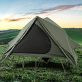 Foldable 2-Person Camping Cot with Pop-up Tent