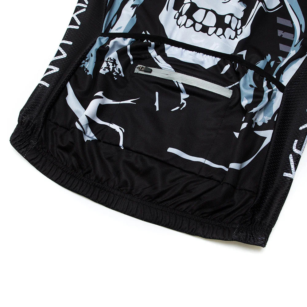 KEYIYUAN New Skull Series Men Bike Jersey Short Sleeve