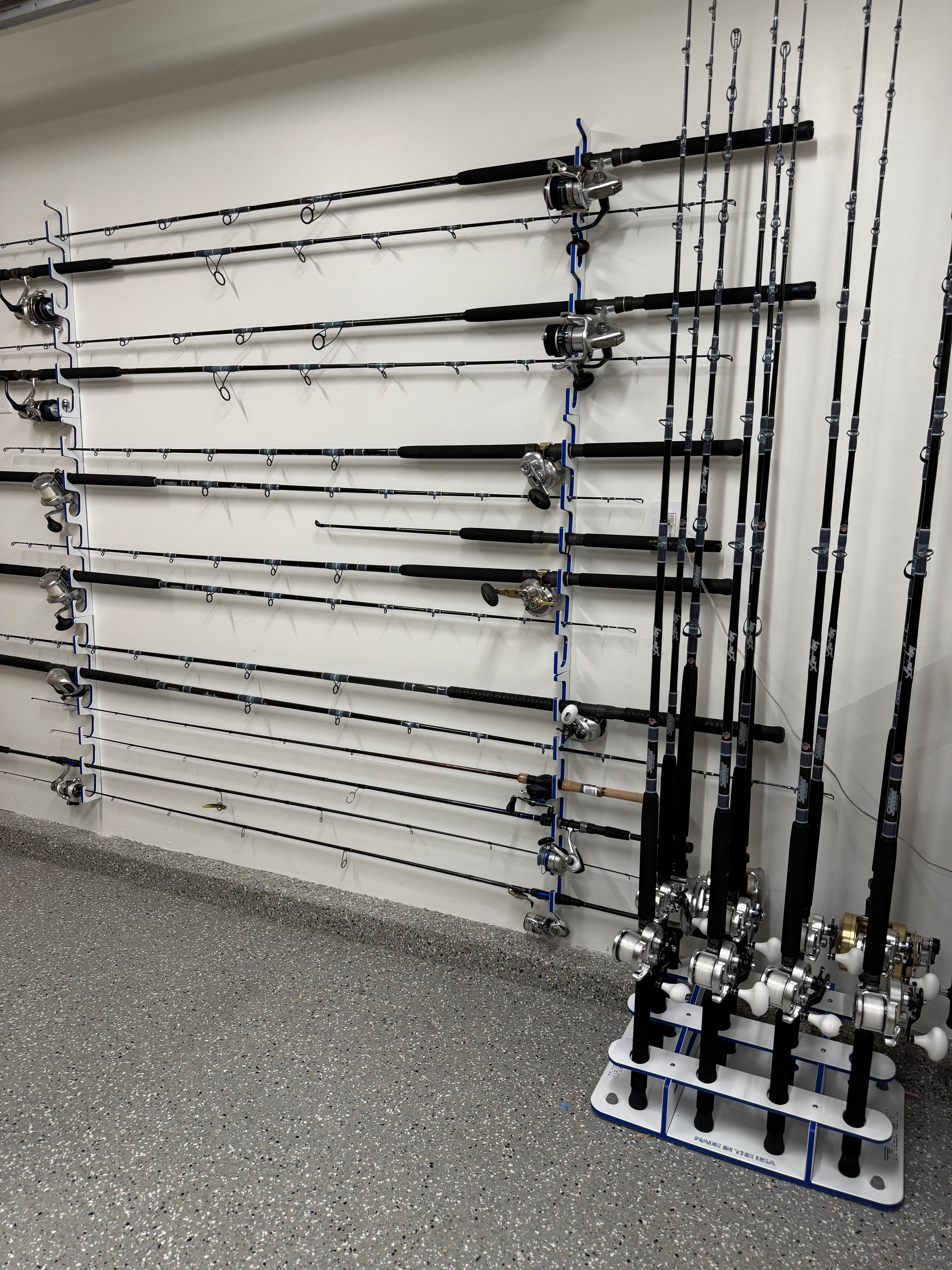 Premium Fishing Rod Racks | Wall or Ceiling or Boat Mounted