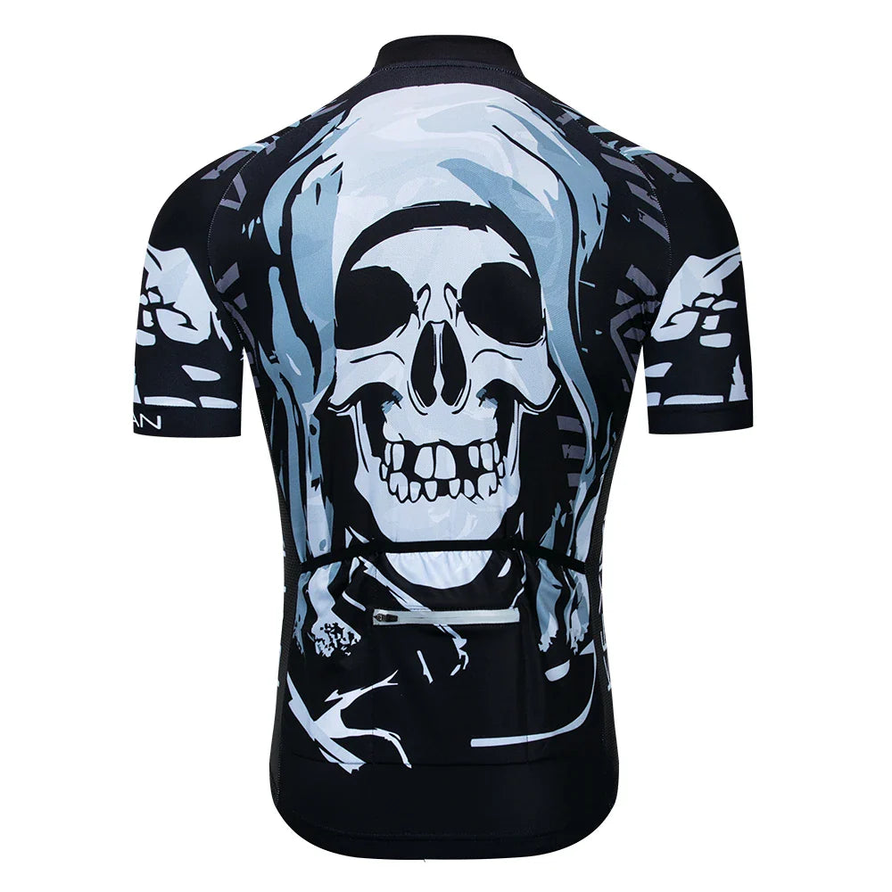 KEYIYUAN New Skull Series Men Bike Jersey Short Sleeve