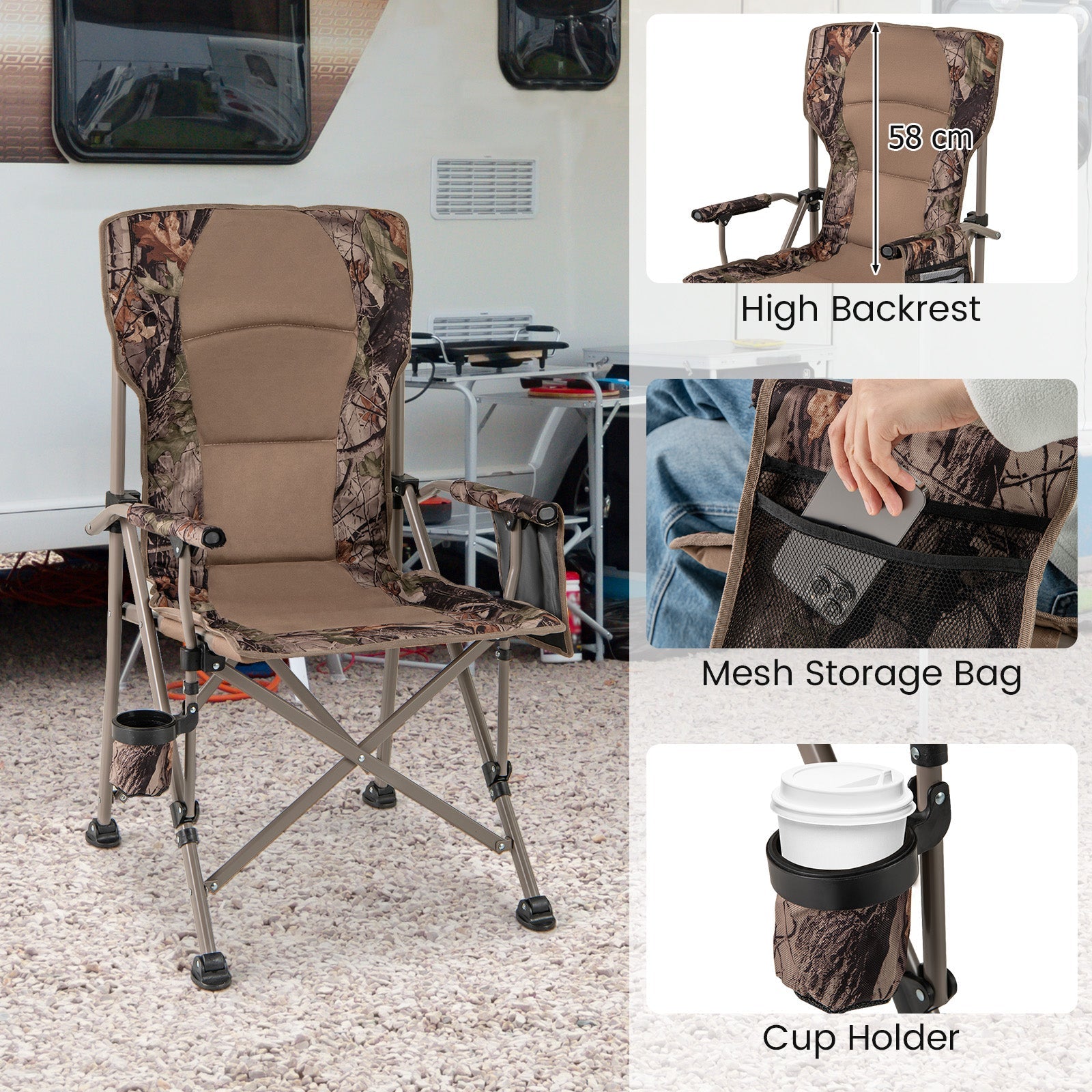 Portable Camping Chair UP TO 400 LBS