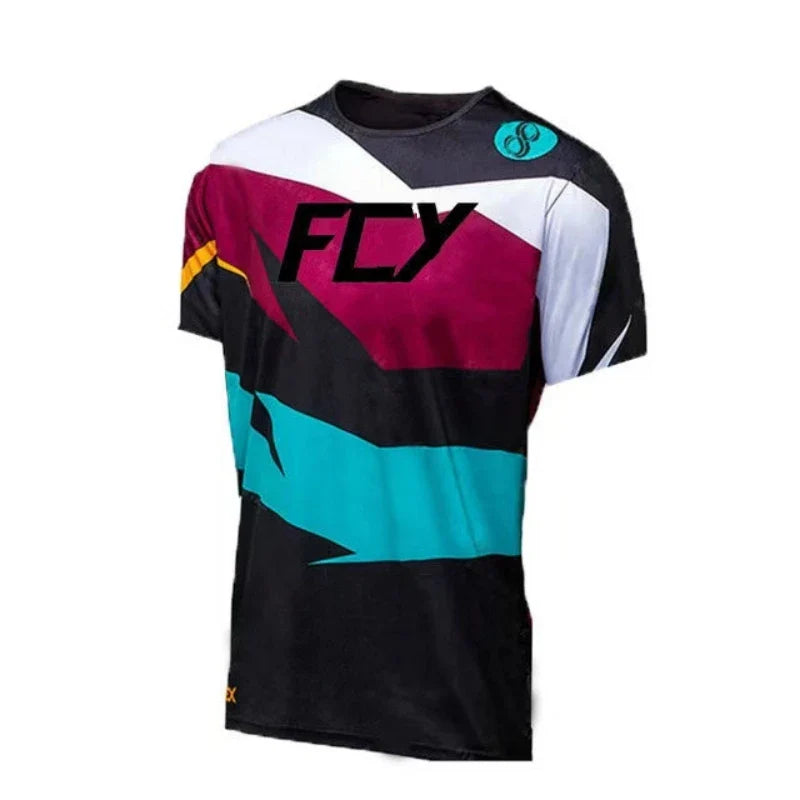 Mountain Bike Downhill Jerseys MTB Bike Shirts Short Sleeves