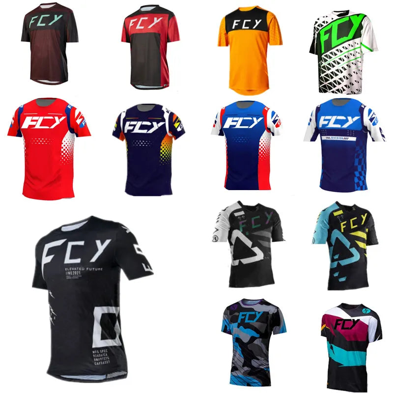 Mountain Bike Downhill Jerseys MTB Bike Shirts Short Sleeves