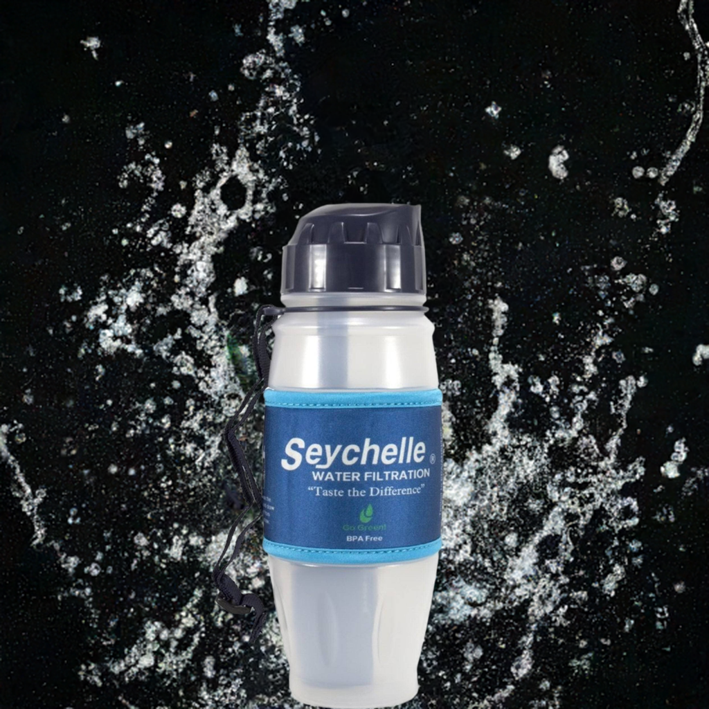 Seychelle 28oz Water Filter Bottle | 100-Gallon Purification Filter