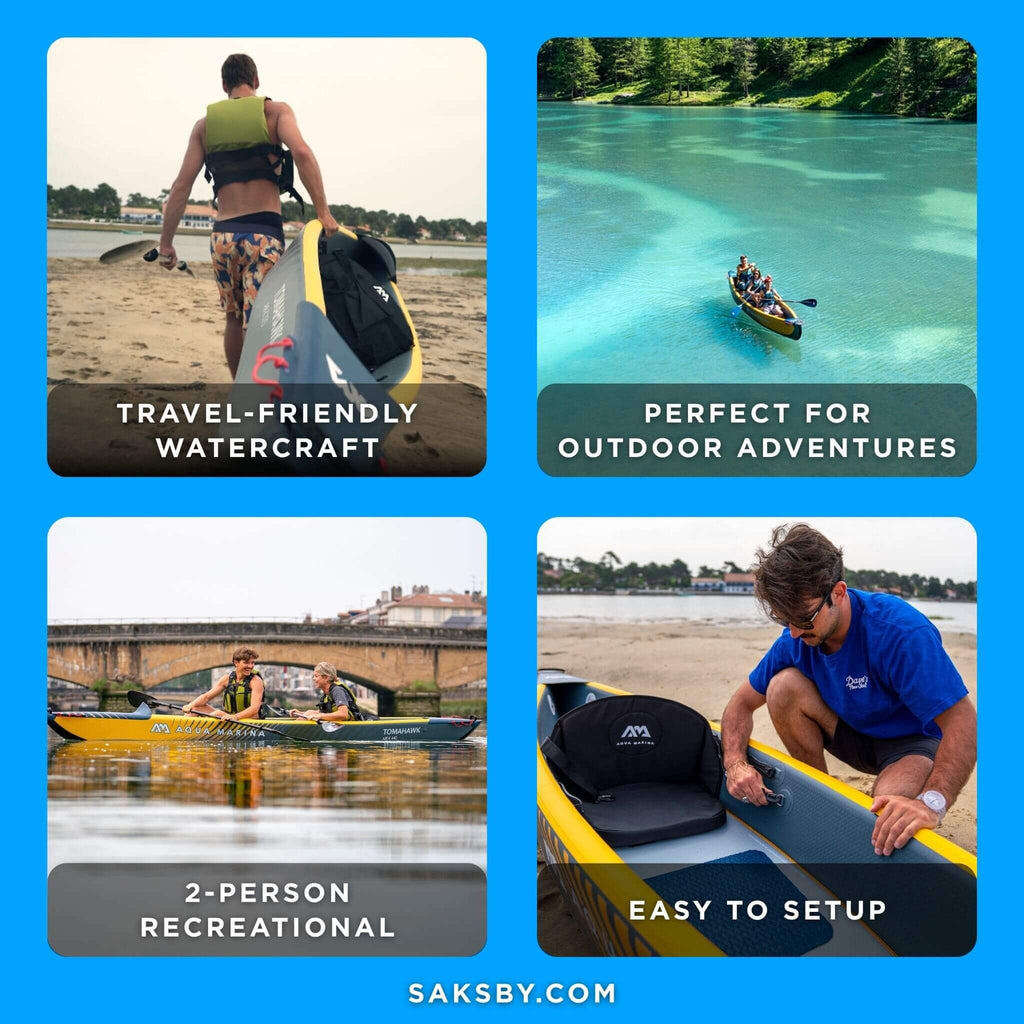 Aqua Marina Tomahawk AIR-K 440 14FT 2-Person High-Pressure Speed Inflatable Kayak