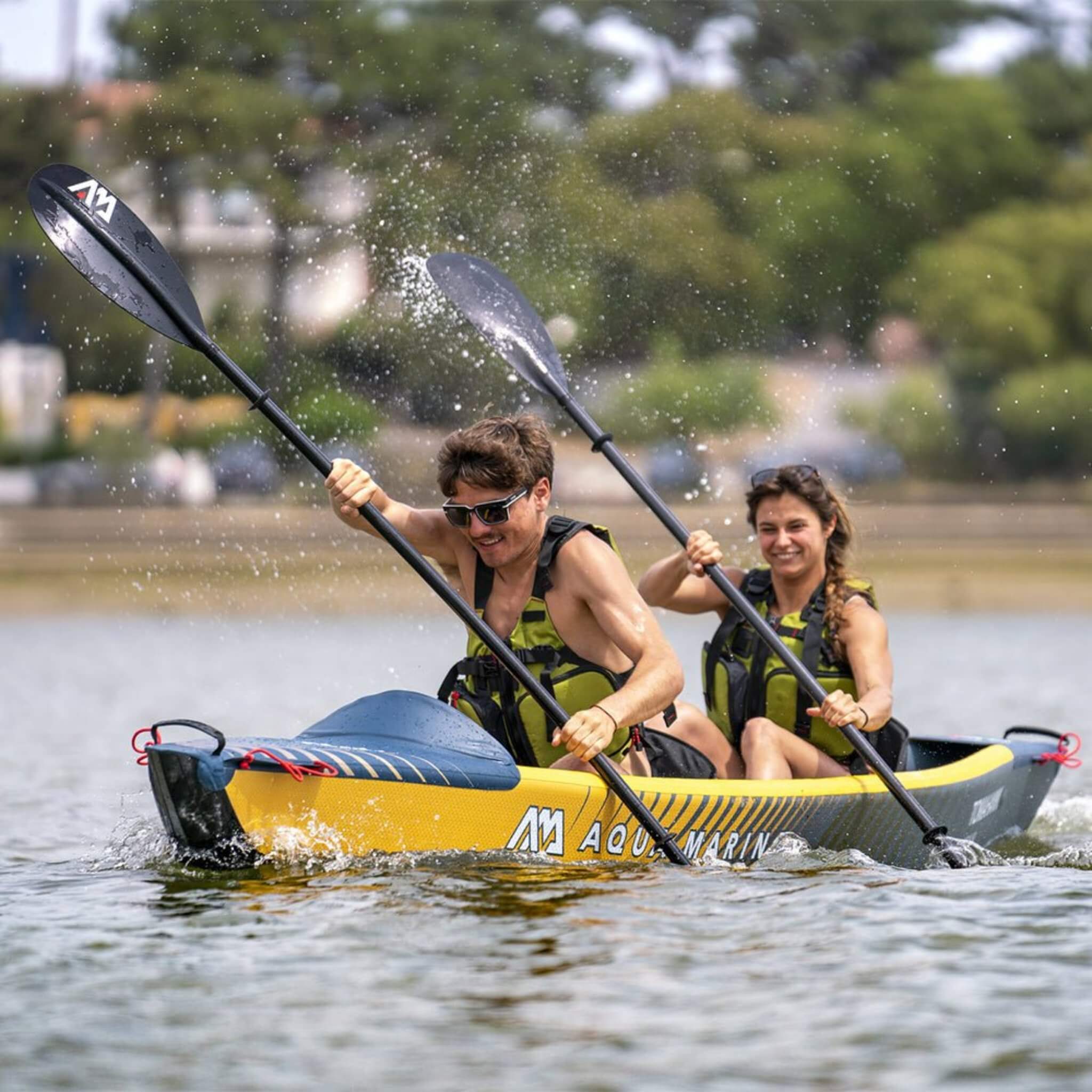 Aqua Marina Tomahawk AIR-K 440 14FT 2-Person High-Pressure Speed Inflatable Kayak