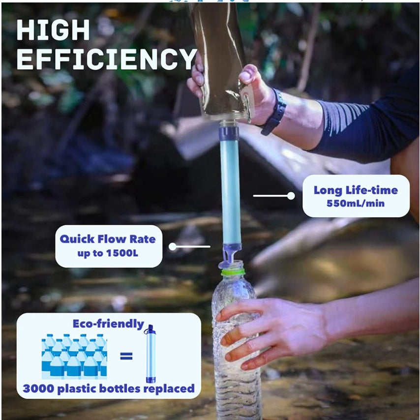 Water Filters Straw Hiking Camping Outdoor Travel Personal Emergency Survival Tools